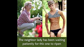 Slideshow - Boys in the backyard (MILFs and softcore over them outdoors)