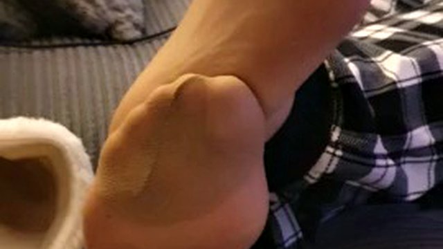 Wife's nylon feet