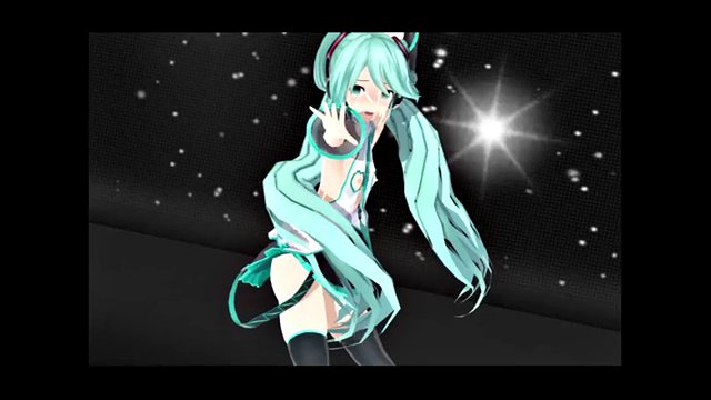 MMD  Miku-Time Stop-Stripped on stage