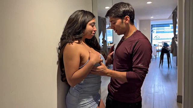 Latina BBW gets fucked on het tight pussy, Intense fuck with beautiful brunette with a big ass