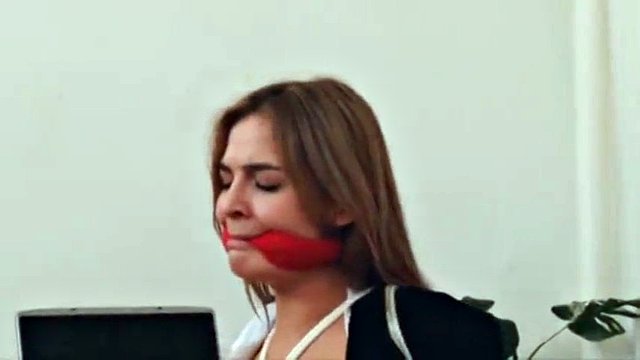 secretary bound gagged and vibrator orgasm