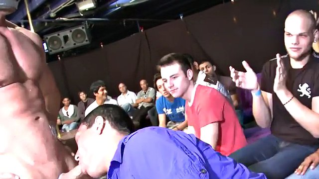 Strippers jerking dicks in front public