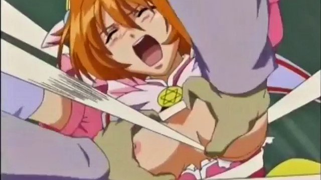Anime teen slut tied up and caressed