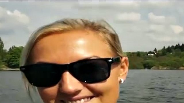 Gorgeous blonde amateur with juicy big boobs sucks in public