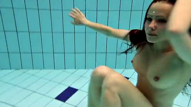 Christy with big tits and Petra with small tits underwater