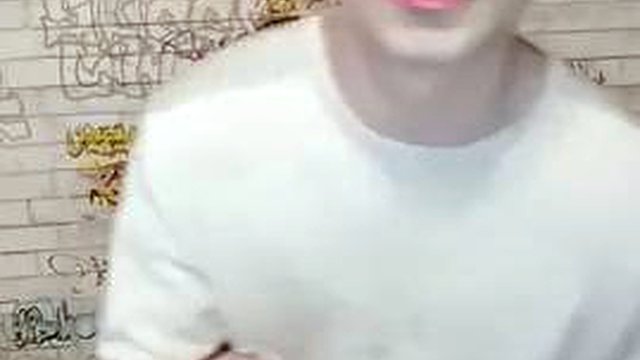 Teen boy jerks off and swallows cum