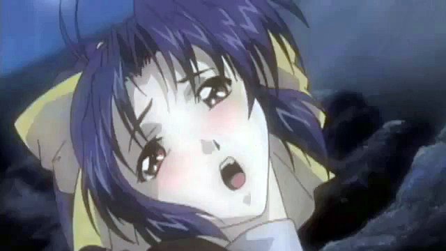Horny hentai teens fuck outdoors