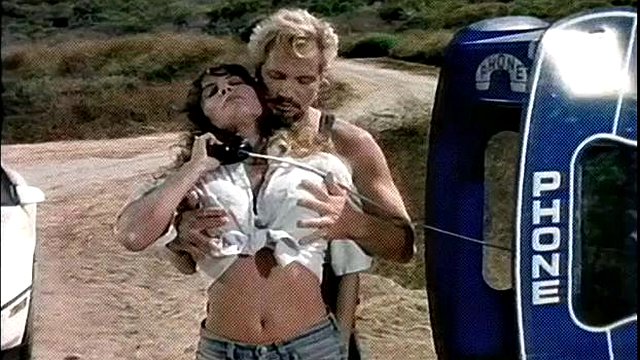 Ashlyn Gere stops to call her husband in a desert, and while the cuckold talks dirty on the phone, she lets a stranger stick his cock in her pussy: Porn