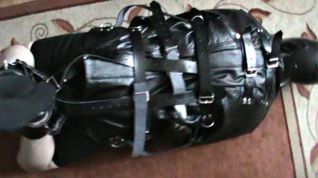 Time of spanking - moving in the straitjacket