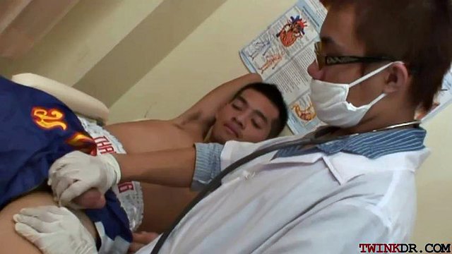 Asian patient doggystyled by his doctor