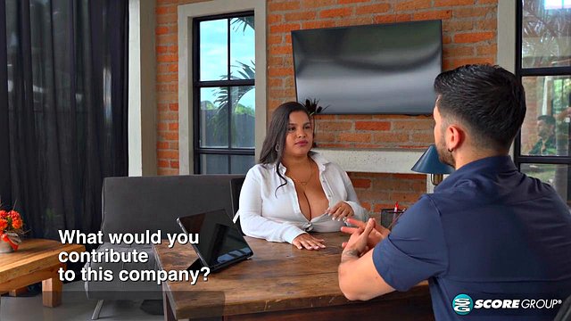 Nathalia Correa's Office Handjob Cumshot