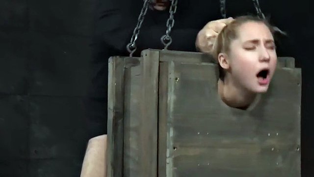 obedient odette delacroix gets fucked from both ends sitting in a box