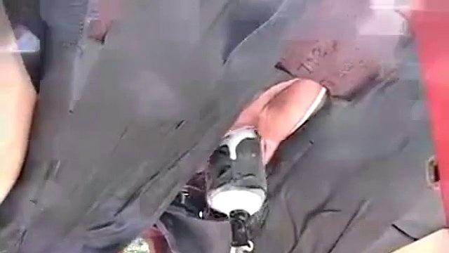 self-fucking machine in a vehicle