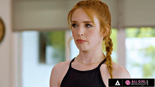 After Steamy Oil Massage Redheads Madi Collins and Octavia Red Lick Each Other's Cunts in 69