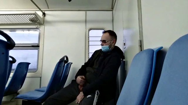 Risky handjobs and pissing on the train - part 2