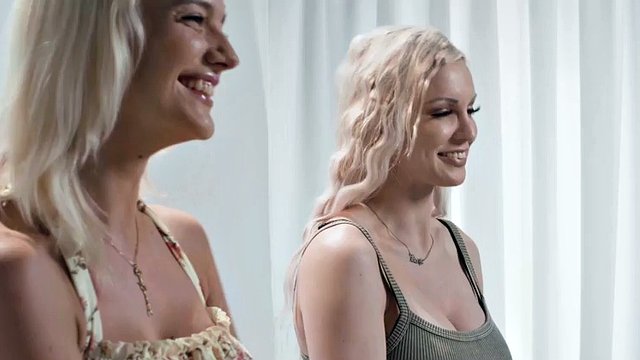 MOMMY'S GIRL - Busty MILF Kenzie Taylor fingers hot blonde Kenna James during real passionate sex