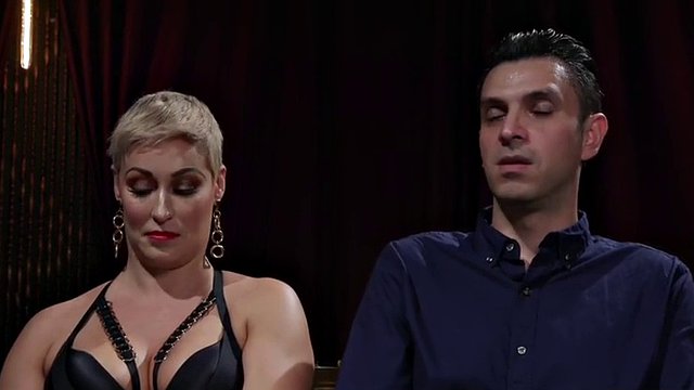CFNM strapon spanks and fucks foot fetish sub