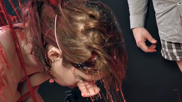 Hot wax and anal for a horny babe who loves BDSM