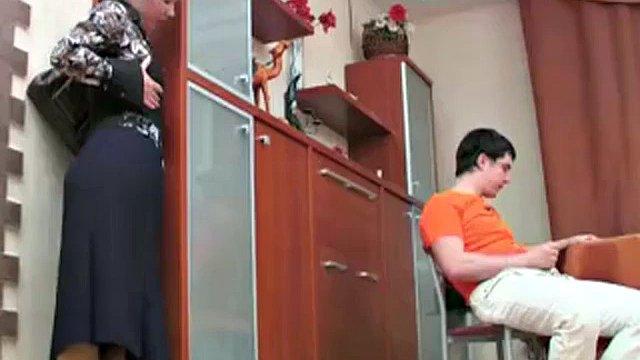Russian mother caught her stepson masturbating