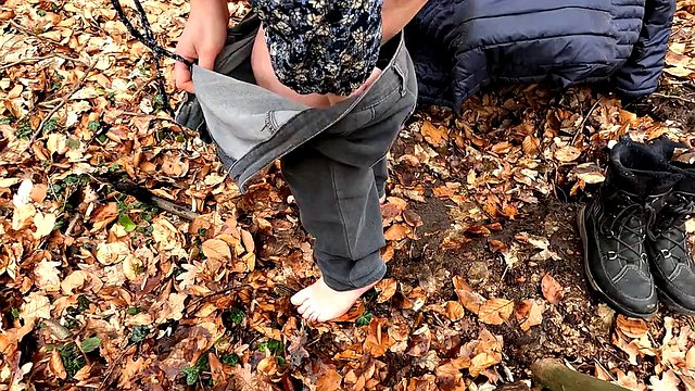 Clamps on the labia, a walk in the woods