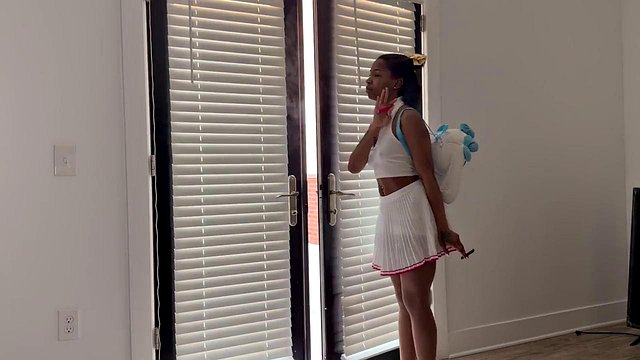 Girl's Double-Dildo Solo