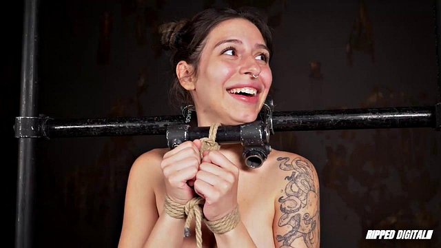 Big-Tits Brunette Chloe Kreams Whipped in Bondage Till Satisfied