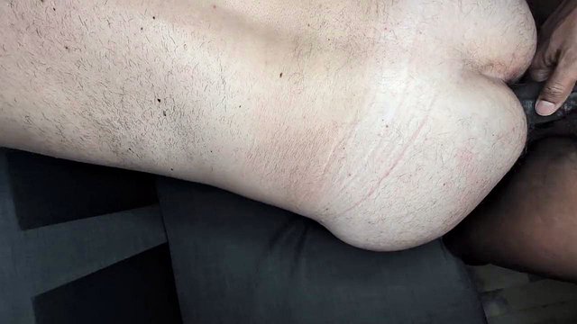 Shemale's Huge Black Cock Stretches Her Big Ebony Ass