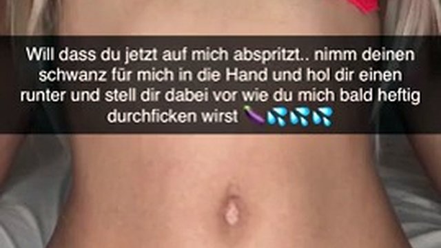 18 year old German cheats on boyfriend on Snapchat, blonde dirtytalk