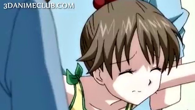Anime teen sex slave gets hairy pussy drilled rough
