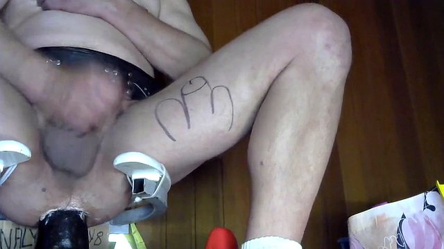 Dildo anal sex on webcam