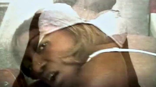 Amazing ebony nurse assfucked by two white dudes