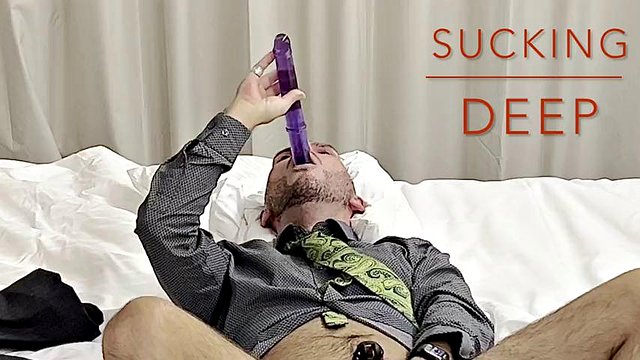 Anal businessman is cuming in office style wearing socks