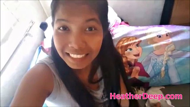 Asian Thai teen anal creampie in boat in purple bikini