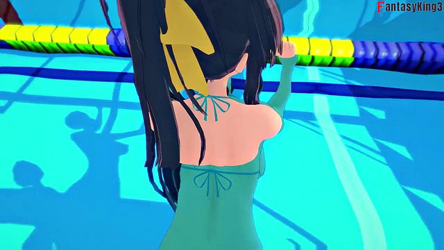 Rias and Akeno Fuck Each Other in Steamy Phone Sex Threesome Before Akeno's Public Nudity Pounding