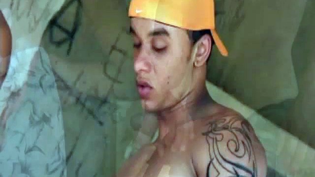 Carlos Olivira quickly becomes the love slave of two visiting muscular guys, Joam Jorge and Jorge Gomez. They measure each other with sensual kisses until the perfectly chiseled Jorge Gomez exposes his huge Latin cock.