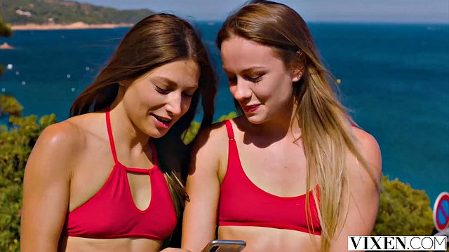 Naomi Swann and Talia Mint's Lesbian Outdoor Threesome on Vacation