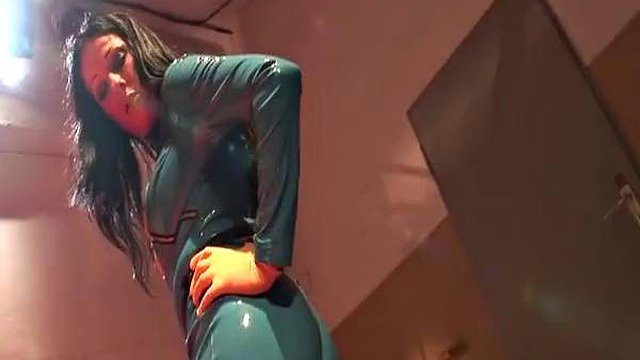 Fantastic German domina plays with her tied man