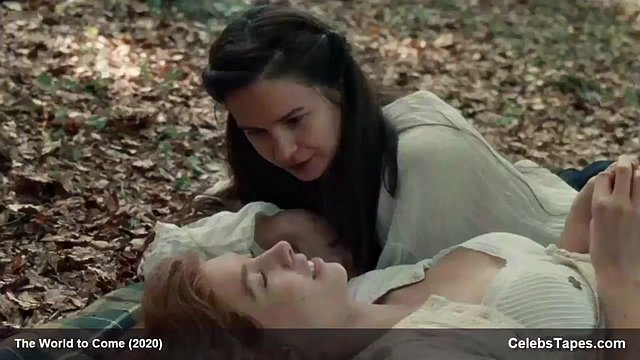 Topless Vanessa Kirby naked lesbian sex with Katherine Waterston