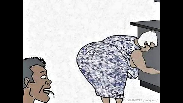 Black granny loves anal! Animated cartoon!