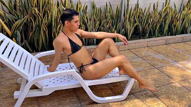 Marine Laveau Lures Dom Nathan at Pool to Pound Her Ass