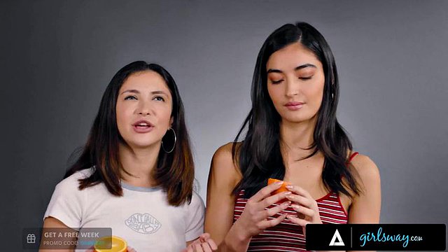 GIRLSWAY Emily Willis und Jane Wildes schmutziges Oralvergnügen: Teenager, kleine Titten und Lesbenporno