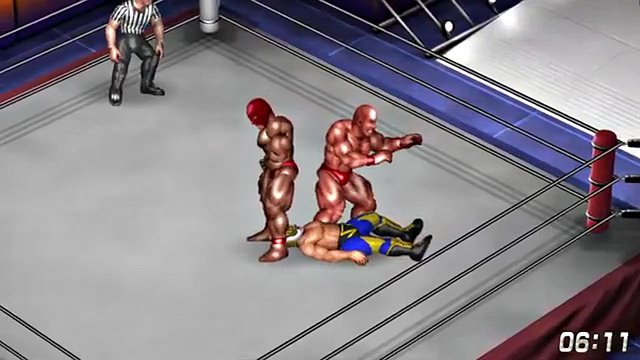fire pro wrestling world - gyaku samec ryona - obří bratři vs tygří maska