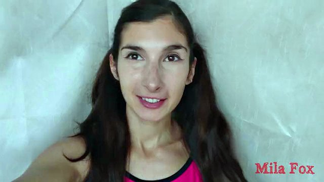 I fuck with a random fan and swallow his sperm while my husband at home. Lisichka Mila Fox