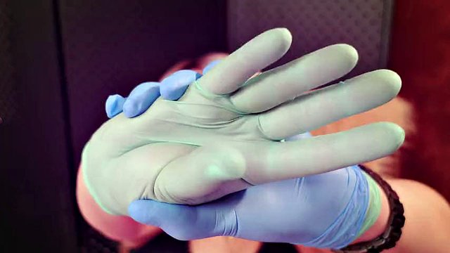 2 Layers of Fetish Nurse Medical Gloves. Arya Grander. Asmr No Nude Video