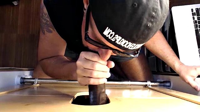 Milking Chocolate Cock At The Gloryhole