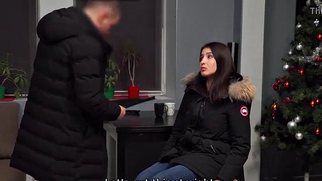 Debt4k. Lassie has sex with a collector because she has no money for her debts
