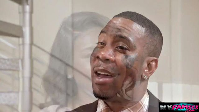 Fuck my pussy and cum on my face black stepdad