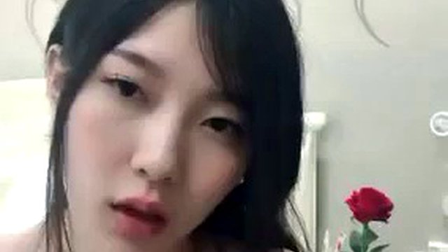 Busty Korean in nylons hot show