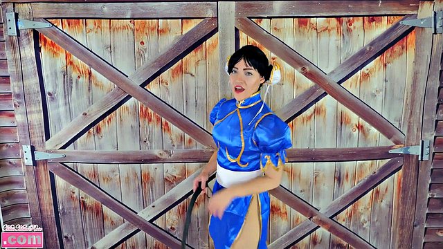 Chun Li's Femdom Cosplay as Fierce Dominatrix