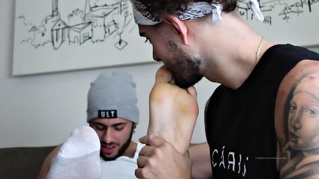 Arab men foot worship